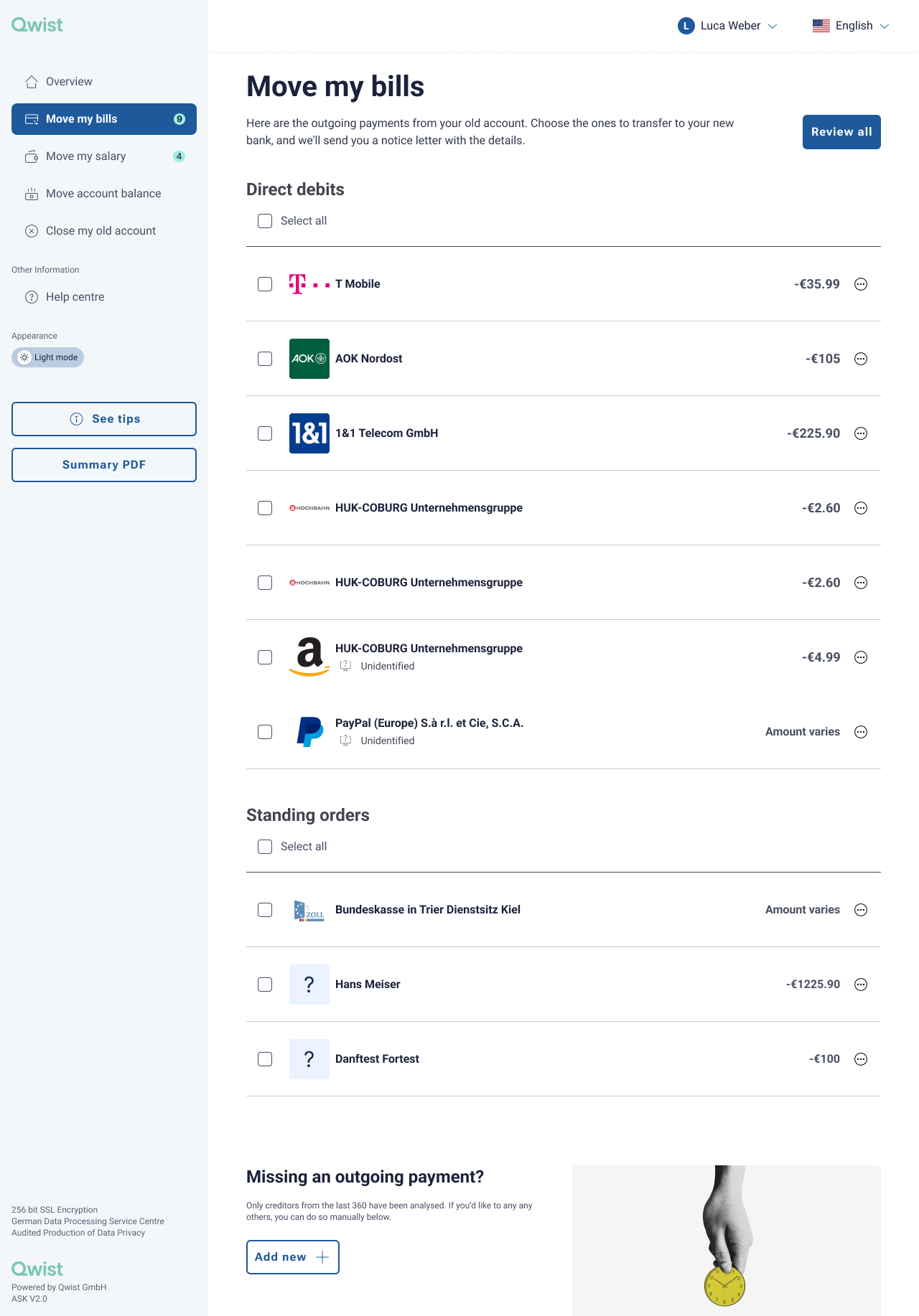 Drop a Qwist / Vault product screen